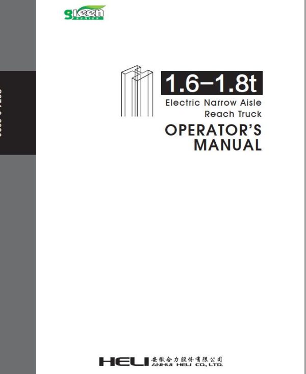 Heli Reach Truck G Series 1.4t Parts Operators Manual EN ZH