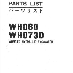 Hitachi Excavator WH06DD WH073D Parts List EN JP 1