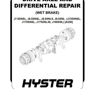 Hyster Class 1 A250 Troubleshooting Service Manual PDF