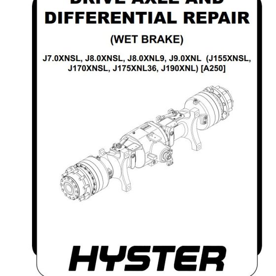 Hyster Forklift Class 1 A2D2 Troubleshooting Manual, Service Manual