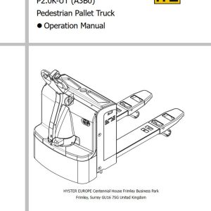 Hyster Class 3 A3B0 Operator Service Manual PDF