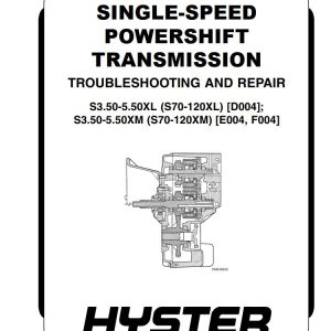 Hyster Class 4 F004 Service Repair Manual PDF