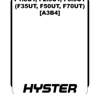 Hyster Class 5 A3B4 F1.8UT to F70UT Service Manual PDF
