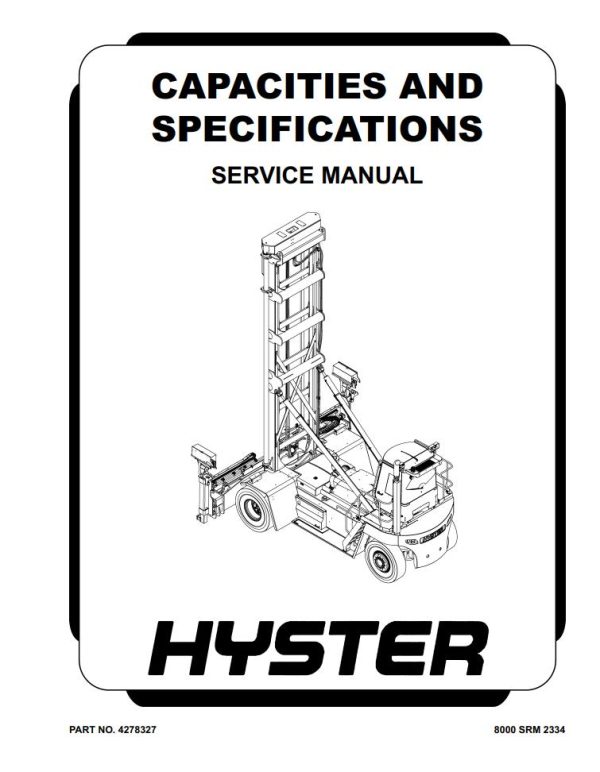 Hyster Class 5 F214 Service Repair Manual PDF