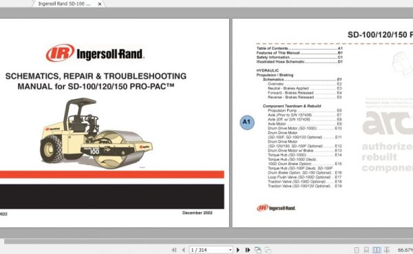 Ingersoll Rand SD 100 Schematic Repair Troubleshooting Manual 1