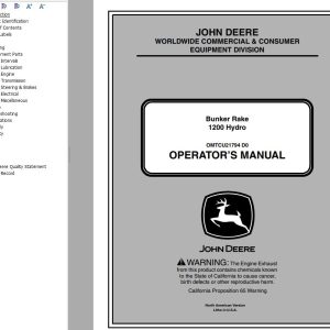 John Deere Bunker Rake 1200 Hydro Operators Manual EN ES