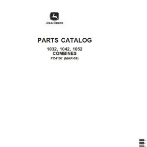 John Deere Combines 1032 1042 1052 Parts Catalog PC4197