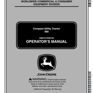 John Deere Compact Utility Tractor 990 Operators Manual EN ES
