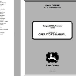 John Deere Compact Utility Tractors 1026R Operators Manual