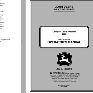 John Deere Compact Utility Tractors 2520 Operators Manual