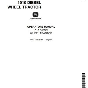 John Deere Diesel Wheel Tractor 1010 Operators Manual