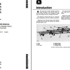 John Deere Drawn Field Cultivators 1050 Series Operators Manual