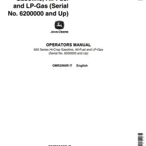 John Deere Hi Crop Gasoline All Fuel and LP Gas Tractor 620 Series Operators Manual
