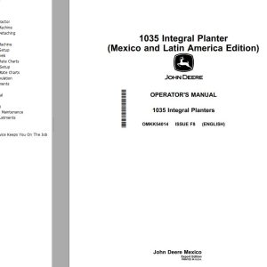 John Deere Integral Planters 1035 Operators Manual