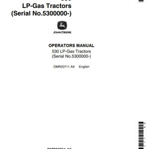John Deere LP Gas Tractors 530 Operators Manual