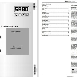 John Deere Lawn Tractors 107S 107H Operators Manual
