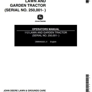 John Deere Lawn and Garden Tractors 112 Operators Manual
