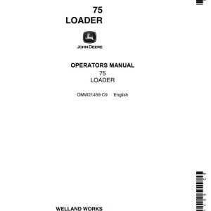 John Deere Loader 75 Operators Manual