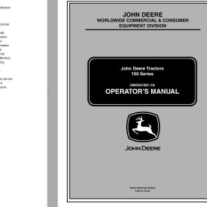 John Deere Tractor 100 Series Operators Manual EN FR DE IT ES