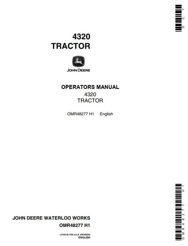 John Deere Tractor 4320 Operators Manual