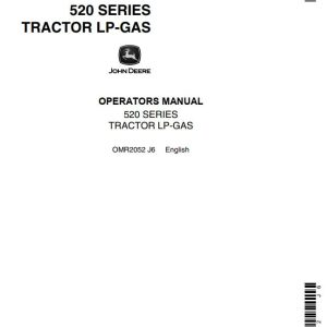 John Deere Tractor LP Gas 520 Series Operators Manual