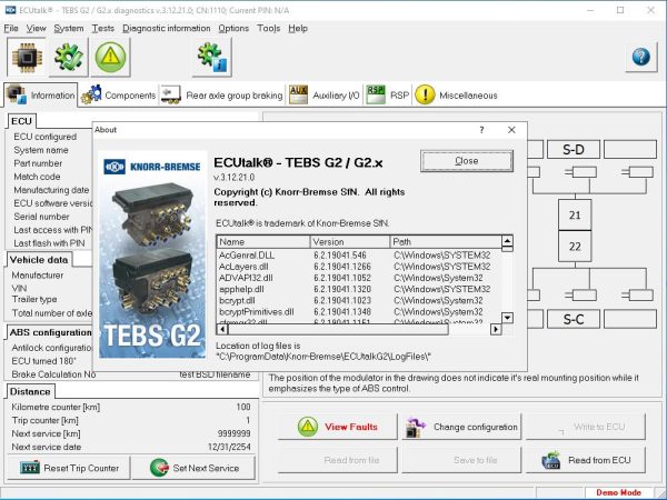 KNORR BREMSE ECUTALK DIAGNOSTIC SYSTEM 2.5.11 1