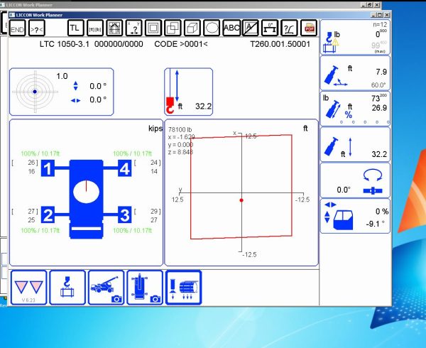 Liebherr LICCON Universal Work Planner V6.23 07.2023 LTC 1050 3.1 50 Ton 6