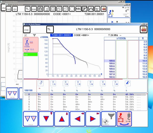Liebherr LICCON Universal Work Planner V6.23 07.2023 LTM 1150 5.3 1150 Ton 4 1