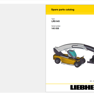 Liebherr LRS 645 Reach Stacker Spare Parts Catalog 16 04 2009