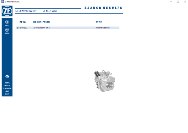 ZF Marine EPC 05.2023 Parts List Catalogue 5