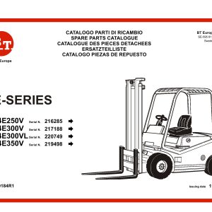 BT Forklift C4E250V to C4E350V Parts Catalog IT EN FR DE ES