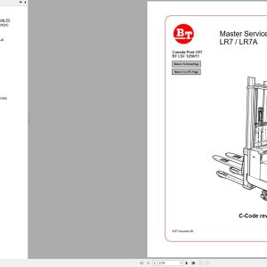 BT Forklift LR7 LR7A Master Service Manual