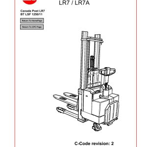 BT Forklift LSF1250 11 Service Manual