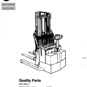 BT Forklift LSR1200 3 Parts Catalog