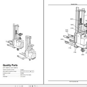 BT Forklift LST1350 12 LSV1250 12 Quality Parts EN SV DE FR