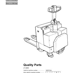BT Forklift LT2200 Parts Catalog EN SV DE FR
