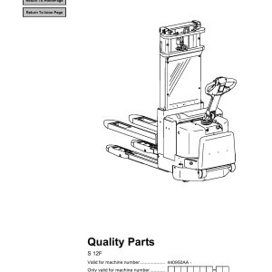 BT Forklift S 12F Parts Catalog