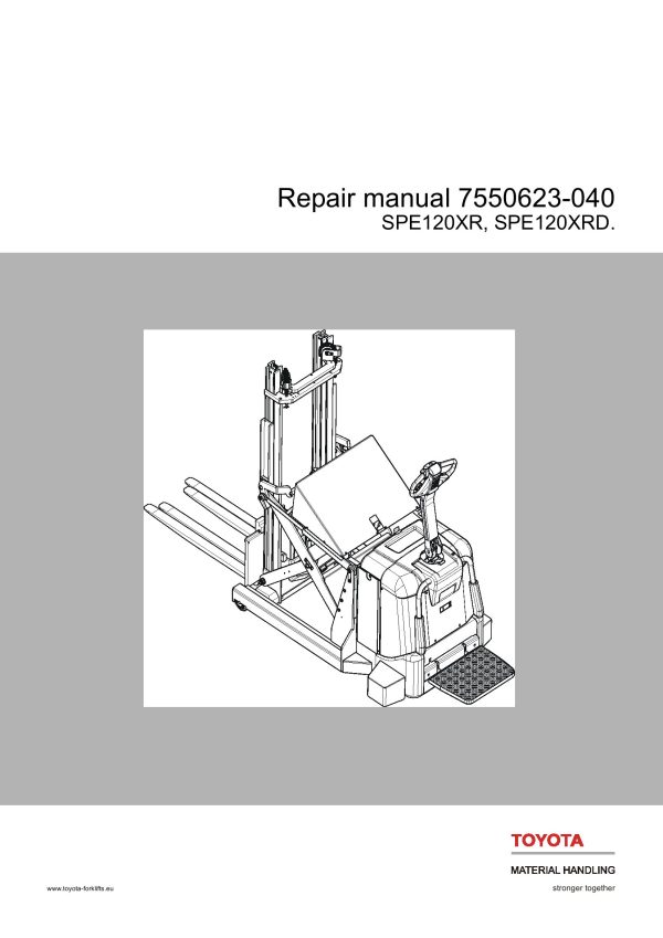 BT Forklift SPE120XR SPE120XRD Service Manual