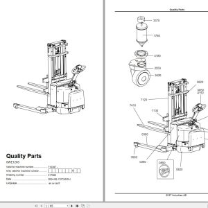 BT Forklift SWE120S Quality Parts EN SV DE FR