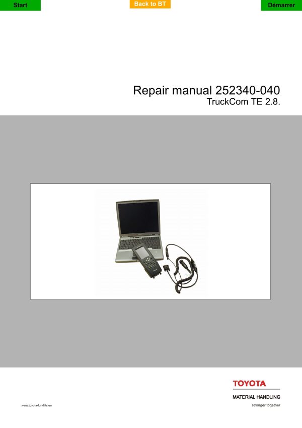 BT Forklift TruckCom TE2.8 Repair Manual