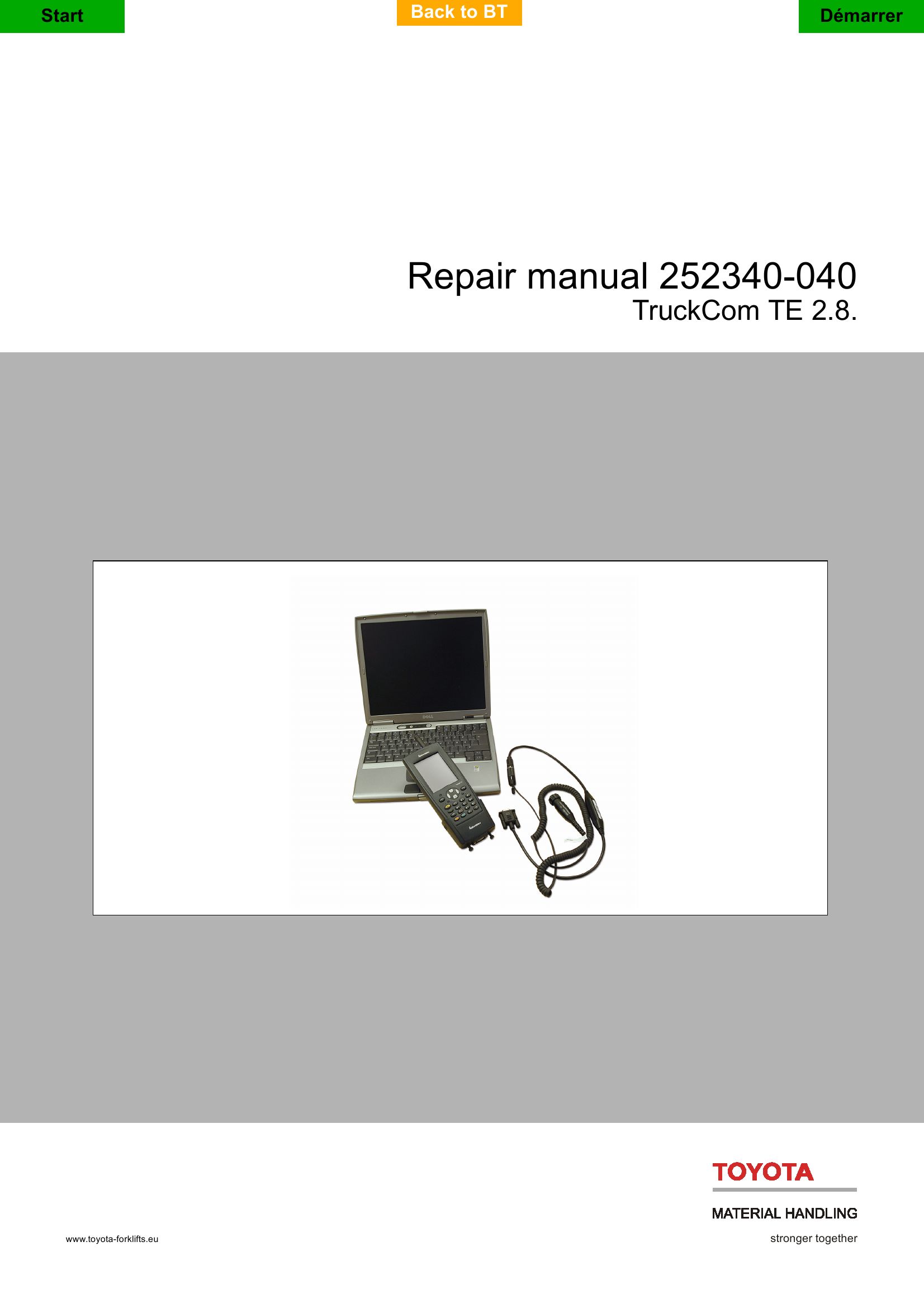 BT Forklift TruckCom TE2.8 Repair Manual