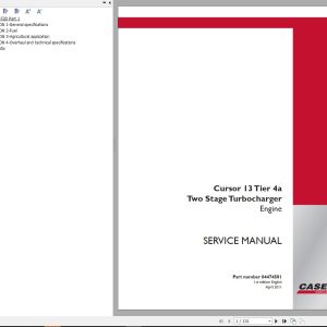 Case IH Engine Curson 13 Tier 4a Service Manual 84474501