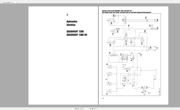 Claas QUADRANT VARIANT ROLLANT MARKANT 00 0185 371 5 Hydraulics Elektrics en 3