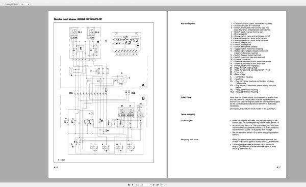 Claas QUADRANT VARIANT ROLLANT MARKANT 00 0185 371 5 Hydraulics Elektrics en
