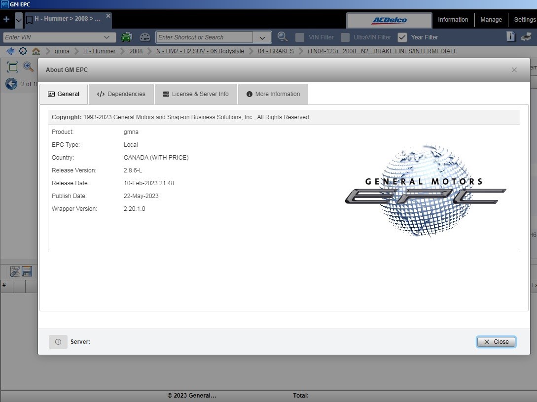 General Motors GMNA EPC 06.2023 Spare Parts Catalog VMWare 1a3fad5027304fe8e 1