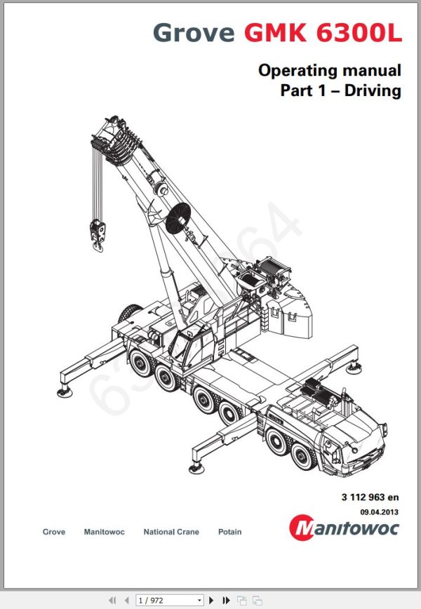 Grove Crane GMK6300L 2021 Service Manual Diagram