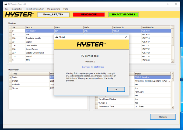 Hyster PC Service Tool v5.2 2023 Diagnostic Software 6