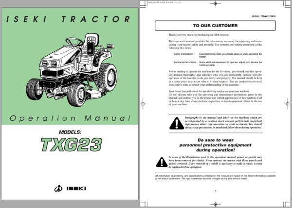 Iseki Tractors 2.35 GB Parts Manual Operators Manual 3