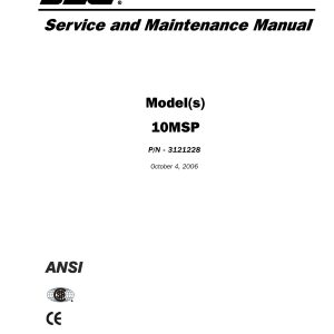 JLG Lift 10MSP Service Manual
