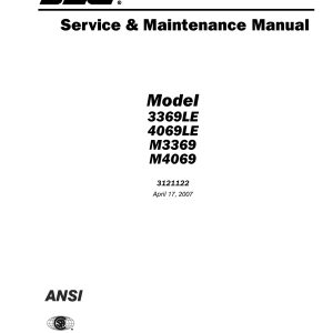 Jlg Lift 3360Le 4069Le M3369 M4069 Service And Maintenance Manual